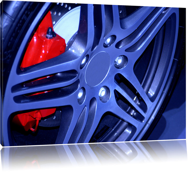 Pixxprint Coole Tuner Felgen, Leinwandbild
