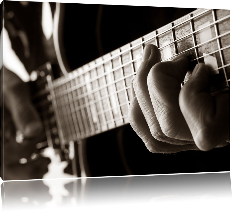 Pixxprint Gitarre spielen, Leinwandbild