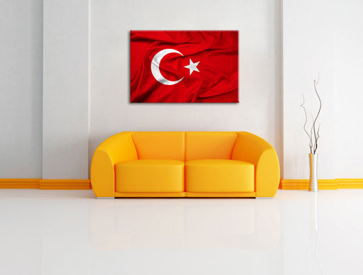 Turkey flag Türkei Flagge Leinwandbild über Sofa