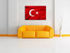 Turkey flag Türkei Flagge Leinwandbild über Sofa