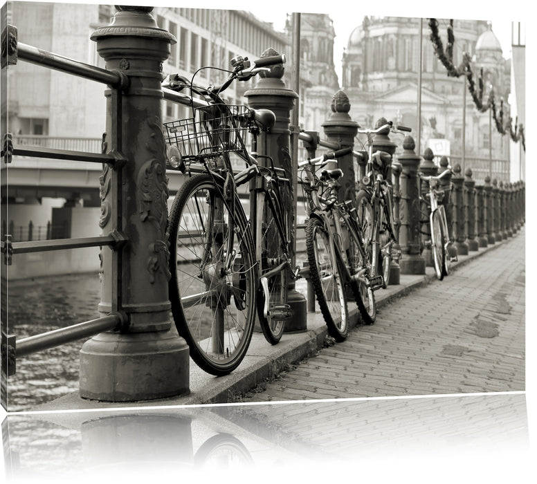 Fahrrad in Amsterdam Leinwandbild