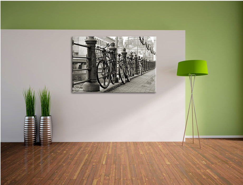 Fahrrad in Amsterdam Leinwandbild im Flur