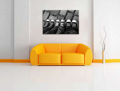 Lässige Schuhe Leinwandbild über Sofa