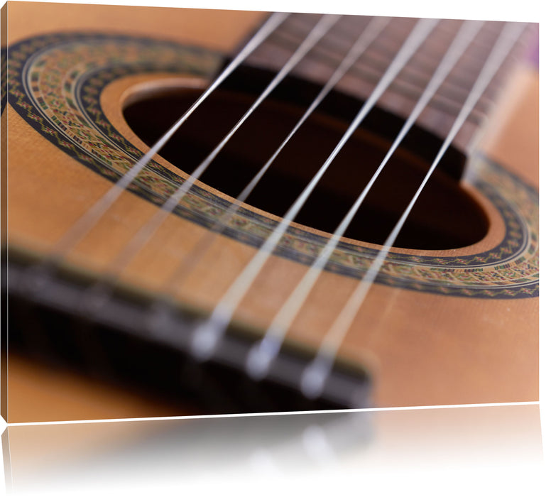 Pixxprint Gitarrensaiten Musik, Leinwandbild
