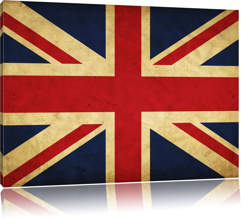 Pixxprint Großbritannien Flagge, Leinwandbild