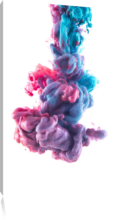 Pixxprint Abstrakt Art Bunter Qualm, Leinwandbild