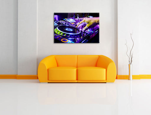 DJ Plattenteller Cool Music Leinwandbild über Sofa