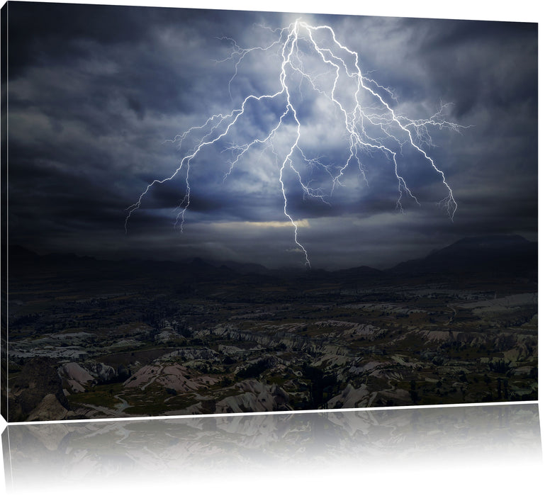 Pixxprint gewaltiges Gewitter, Leinwandbild