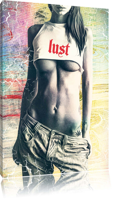 Pixxprint Lust Leinwand, Leinwandbild