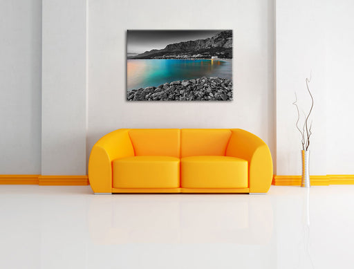 Strand in Makarska Kroatien Leinwandbild über Sofa
