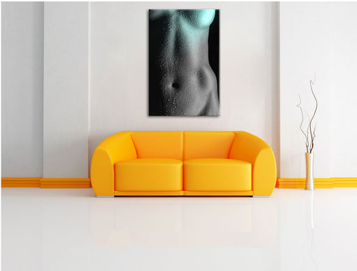 Erotischer Frauenkörper Leinwandbild über Sofa