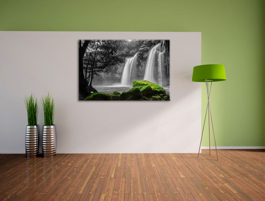 Wasserfall im Dschungel Leinwandbild im Flur