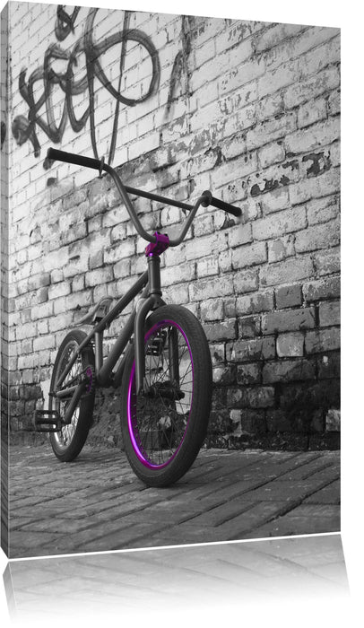 Pixxprint BMX Fahrrad Graffiti, Leinwandbild