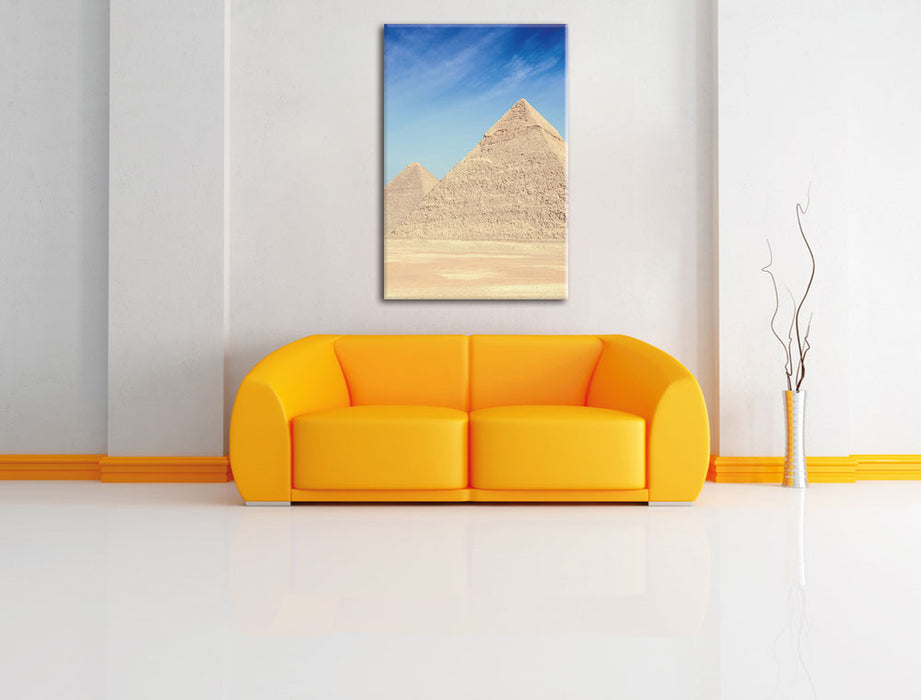 Ägypten Pyramiden Gizeh Leinwandbild über Sofa