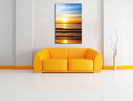 Malibu Beach Sonnenaufgang Leinwandbild über Sofa