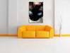 Siamkatze mit Augen Leinwandbild über Sofa