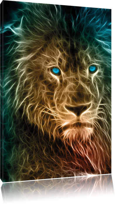 Pixxprint New Art Löwe, Leinwandbild