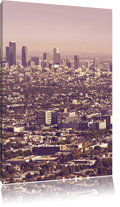 Pixxprint Los Angeles City Skyline, Leinwandbild