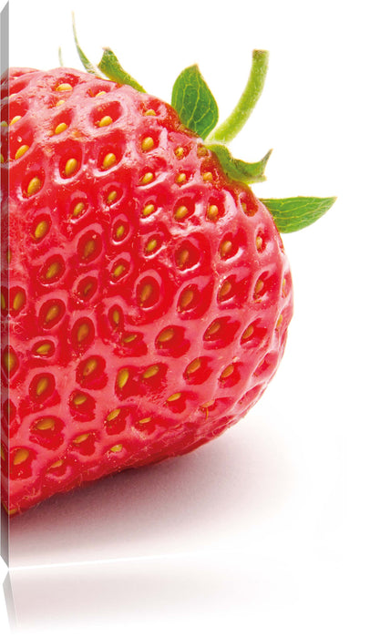 Pixxprint Erdbeere Strawberry Obst, Leinwandbild