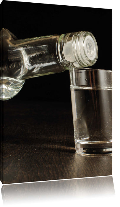 Pixxprint Vodka Flaschen Party, Leinwandbild