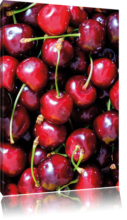 Pixxprint Cherry Kirschen Fruit, Leinwandbild