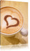 Kaffee Herz aus Schaum Cappucino Leinwandbild