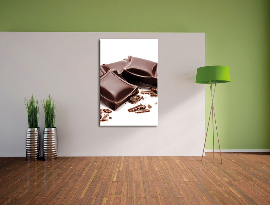 Schokolade Schokoladenraspeln Leinwandbild im Flur