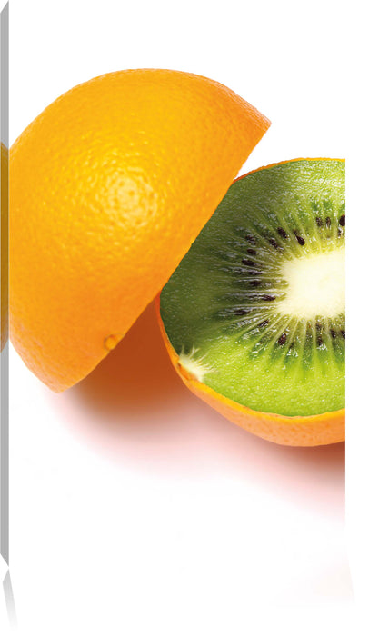 Pixxprint Orangen Kiwi Fruit Früchte Obst, Leinwandbild