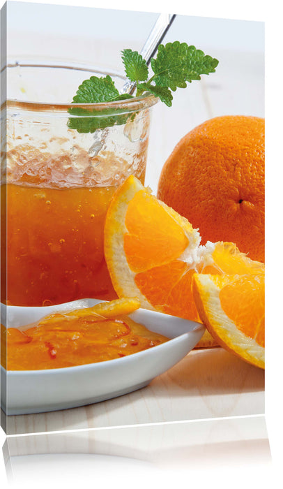 Orangen Marmelade Orangensaft Leinwandbild