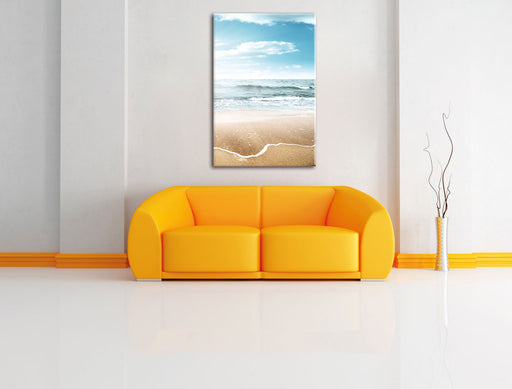 Sonnenschein Beach Strand Himmel Leinwandbild über Sofa