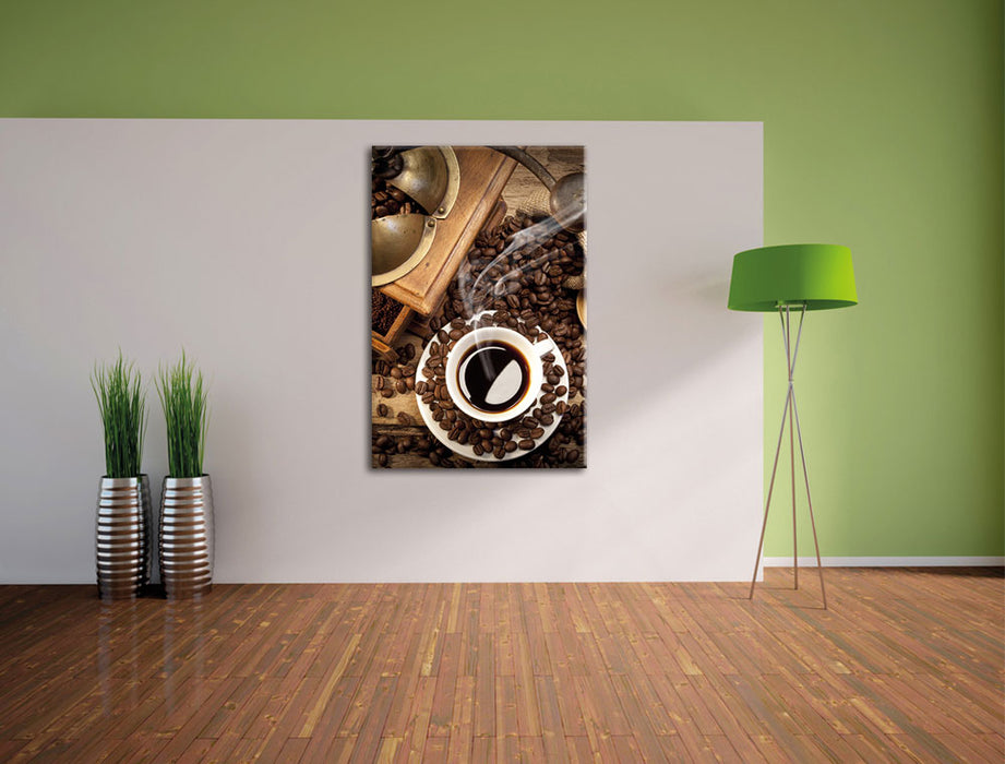 Kaffee Cappucino Leinwandbild im Flur