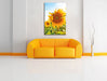 Sonnenblumenfeld SonnenblumeSonne Leinwandbild über Sofa