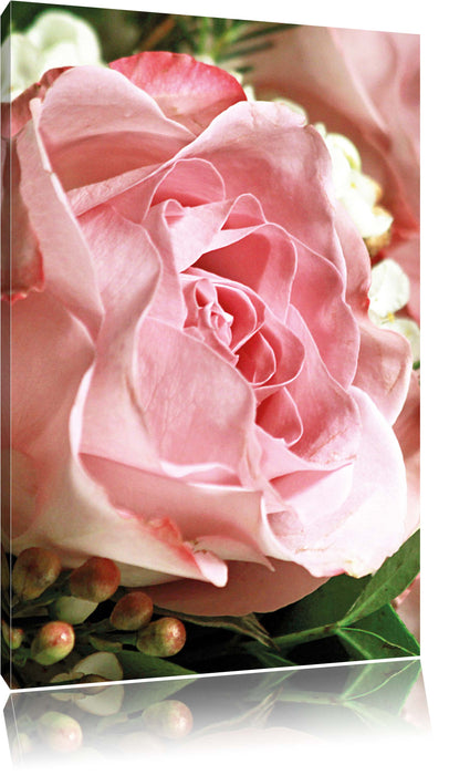 Pixxprint Rosa Rose, Leinwandbild