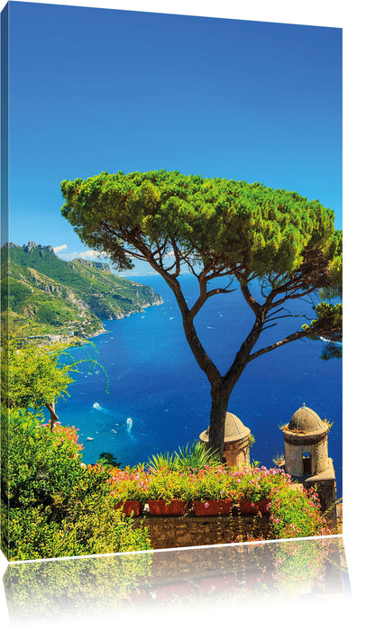 Pixxprint Mediteranes Meer, Leinwandbild