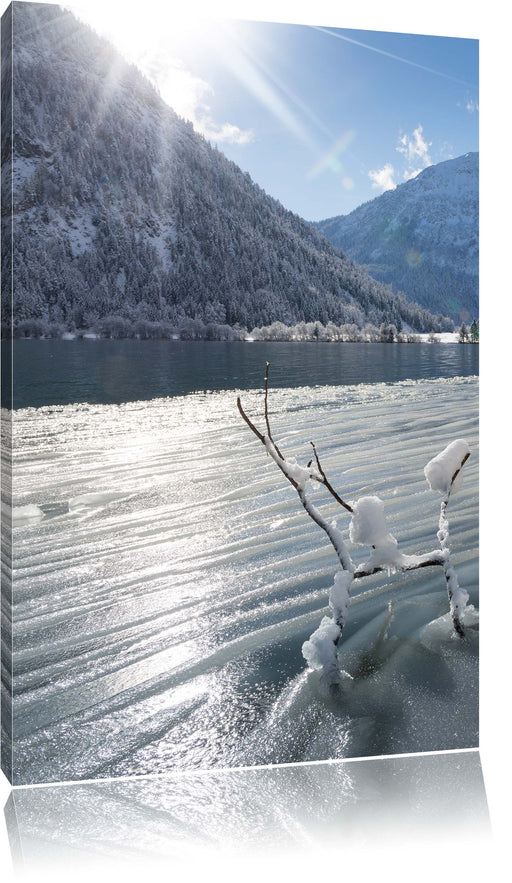 Winterlandschaft See Leinwandbild