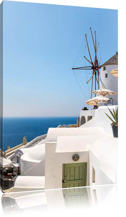 Pixxprint Stadt am Meer, Leinwandbild