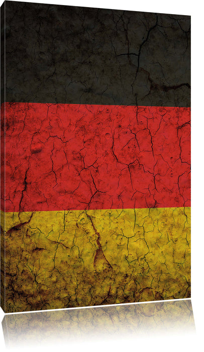 Pixxprint Deutschlandfahne, Leinwandbild