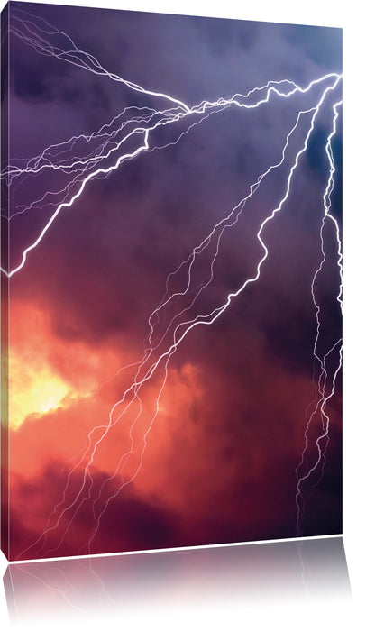 Pixxprint Blitze und Gewitter, Leinwandbild