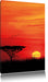 Roter Sonnenuntergang in Afrika Leinwandbild