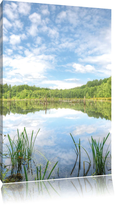 Pixxprint Waldsee Nachmittagstraum, Leinwandbild