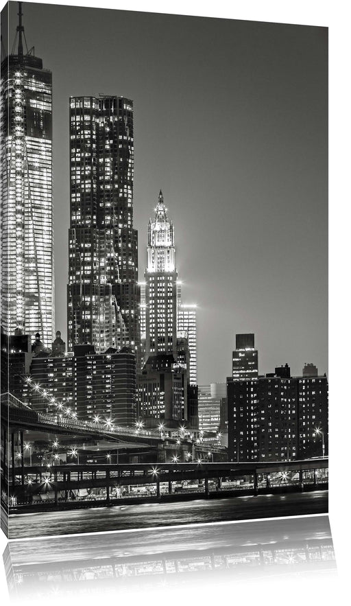 New York City Skyline bei Nacht Leinwandbild