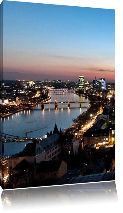 Pixxprint Frankfurt Skyline, Leinwandbild