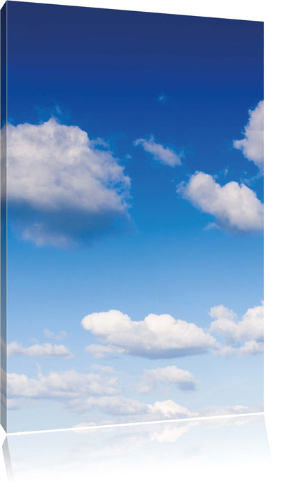 Pixxprint Wolken am blauen Himmel, Leinwandbild