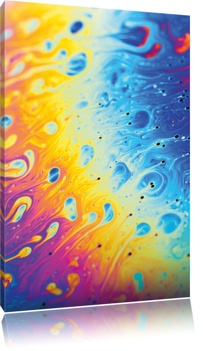 Pixxprint Bunte Farben, Leinwandbild