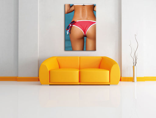 Sexy Po Leinwandbild über Sofa