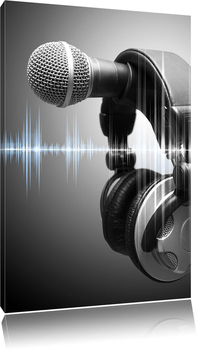 Pixxprint Mikrofon, Leinwandbild