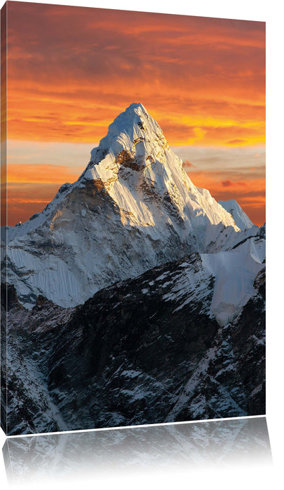 Pixxprint Berge in der Sonne, Leinwandbild