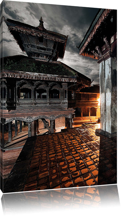 Pixxprint Mystische Stadt, Leinwandbild