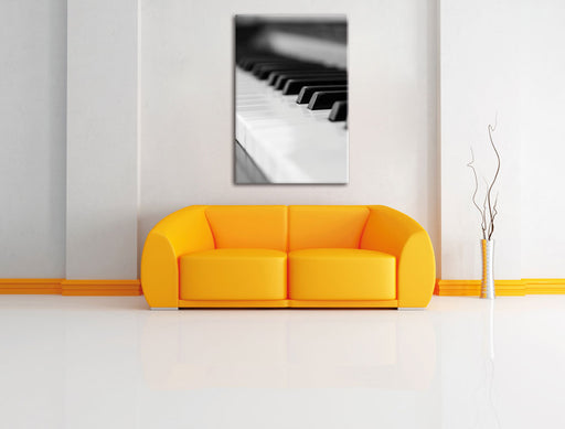 Elegantes Klavier Leinwandbild über Sofa