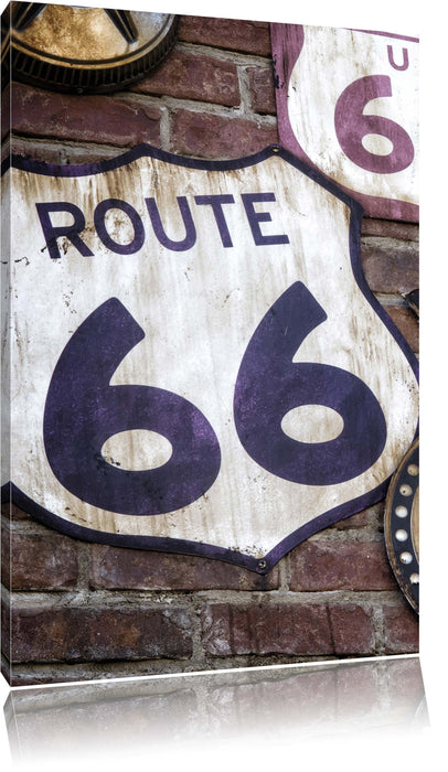 Pixxprint Route 66, Leinwandbild